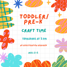 Fall 2026 Toddler Pre K Craft Time