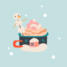 Holiday snowman icon